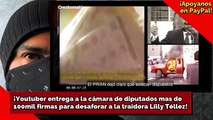 ¡Youtuber entrega a la cámara de diputados mas de 100mil firmas para desaforar a la traidora Lilly Téllez!