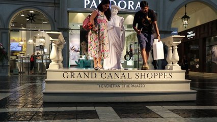 A living statue at the Venetian in Las Vegas.