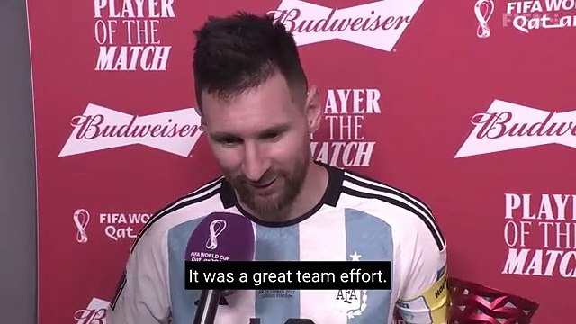 Argentina 2 - 2 (4 - 3) Netherlands 2022 FIFA World Cup - Lionel Messi talks about Argentina's victory over Netherlands