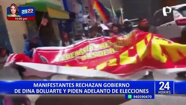 Presidenta Dina Boluarte pide calma ante movilizaciones en distintas regiones del país