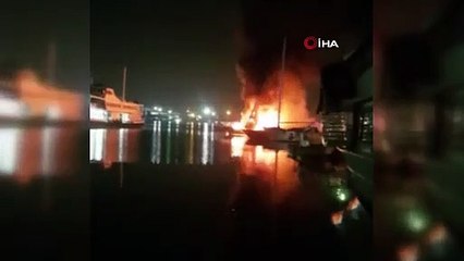 Milyonluk 2 yat ve tekne küle döndü