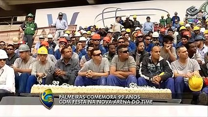 Operários comemoram aniversário do Palmeiras em novo estádio