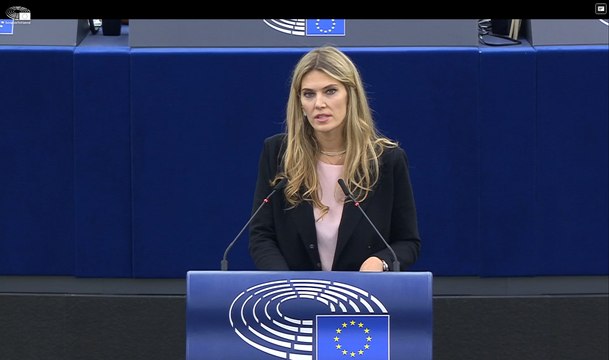 Eva Kaili, Vizepräsidentin des Europäischen Parlaments, spricht über Katar