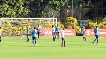 Imagens do jogo-treino do São Paulo contra o Nacional