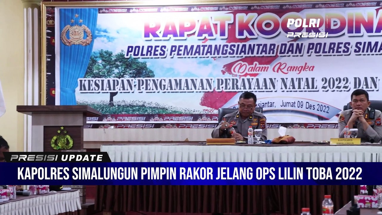 Presisi Update :  Kapolres Simalungun Pimpin Rakor Bersama Polres Siantar Jelang Ops Lilin Toba 2022
