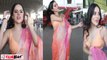 Urfi Javed साड़ी पहन कर हुई परेशान, हवा में ऐसे उड़ी Saree तो हुआ ये.. video viral! FilmiBeat