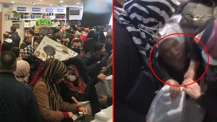 Kepengin kalkmasıyla izdiham çıktı! İndirime giren ürünü alabilmek için birbirlerini ısırdılar