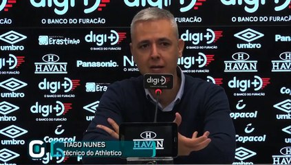 Tiago Nunes fala sobre o empate do Furacão com o Flamengo