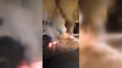 Havuç yüklü tırda çıkan yangın söndürüldü