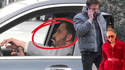 'Dull and predictable': Ben Affleck puffs on a cigarette after arguing with JLo over Christmas plans