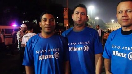 Funcionários na obra do Palestra ‘estreiam’ em jogo do Verdão