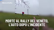 Morte al Rally del Veneto, l'auto dopo l'incidente