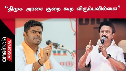 முதலமைச்சர் ஸ்டாலின் பேரிடரில் கூடுதல் கவனம் செலுத்த வேண்டும் | அண்ணாமலை