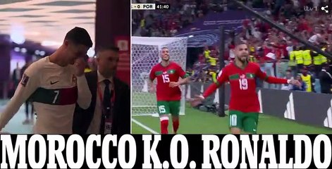 Morocco 1-0 Portugal: Youssef En-Nesyri's headed goal sends tearful Cristiano Ronaldo and Co OUT in World Cup's biggest upset so far... and they'll play England or France in the semifinals