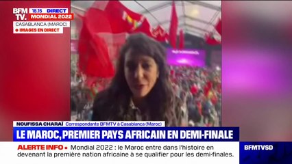 Casablanca en fête, après la qualification historique de l'équipe marocaine pour les demi-finales de la Coupe du monde