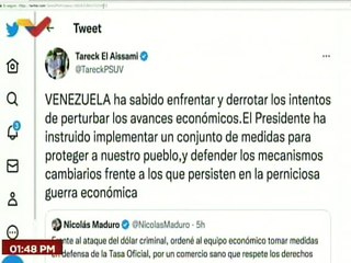 Vpdte. Sec. Tareck El Aissami destaca instrucción de implementar plan contra mecanismos cambiarios