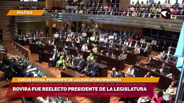 Rovira fue reelecto presidente de la Legislatura