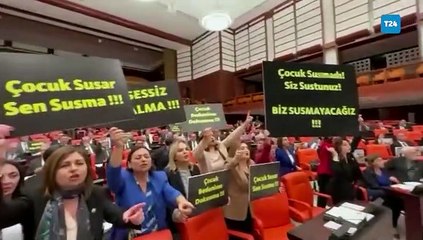 Bakan Yanık TBMM'de protesto edildi: '6 yaşındaki çocuğa istismar' hakkında konuşan Yanık'a milletvekilleri sırtını döndü
