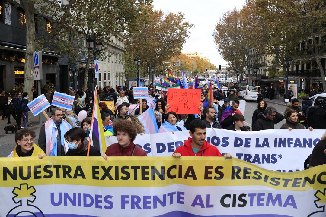 Colectivos LGTBI se manifiestan contra los "recortes" del PSOE a la Ley Trans
