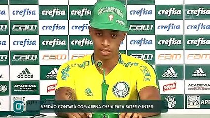 Tchê Tchê teme por qualidade do gramado do Palestra e comenta ausência de Moisés