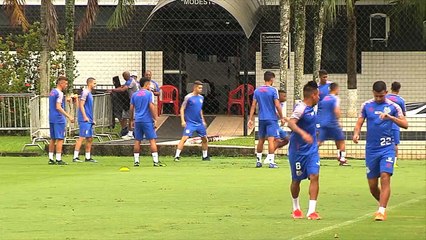 Imagens do treino do Santos desta segunda-feira
