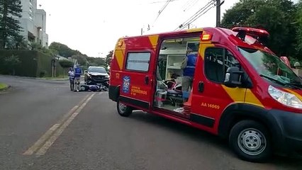 Motociclista fica ferido após  acidente de trânsito no Centro