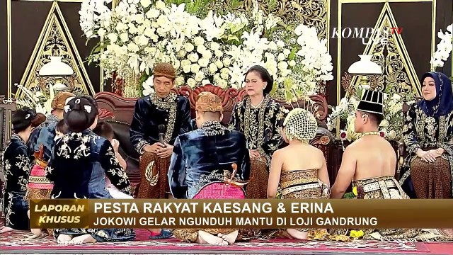 Presiden Jokowi Gelar Acara Ngunduh Mantu Kaesang-Erina di Loji Gandrung Surakarta
