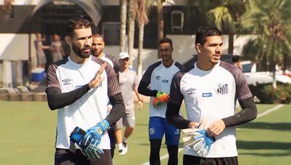 Imagens do treino do Santos desta segunda-feira