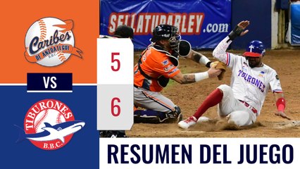 Resumen Caribes vs Tiburones 10-dic