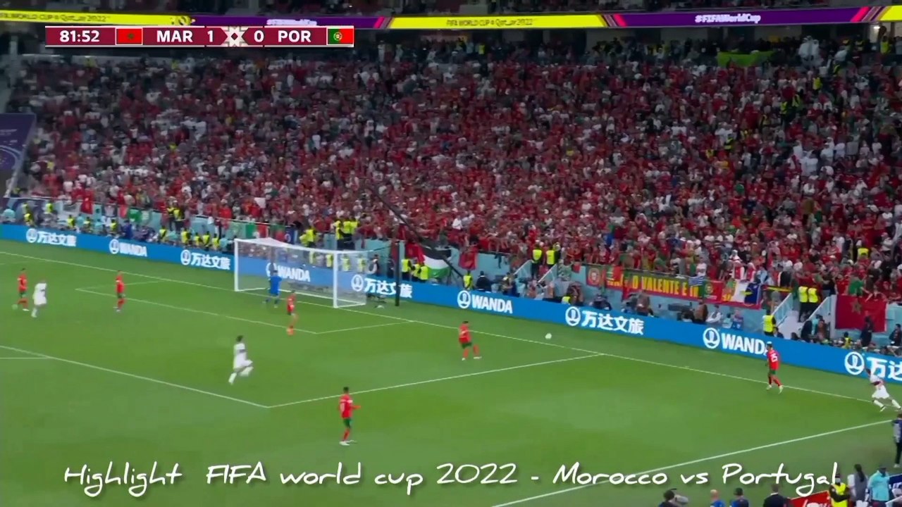 Morocco 1-0 Portugal in Quarter Final - FIFA World Cup 2022 Highlights