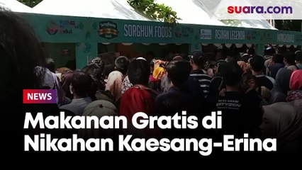 Antrian Panjang di Stand Makanan Gratis Acara Ngunduh Mantu Kaesang-Erina