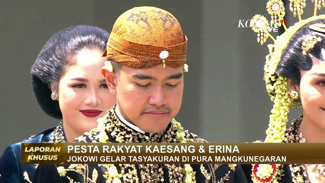 Gelar Tasyakuran, Pasutri Baru Kaesang-Erina Berjalan Menuju Pura Mangkunegaran!