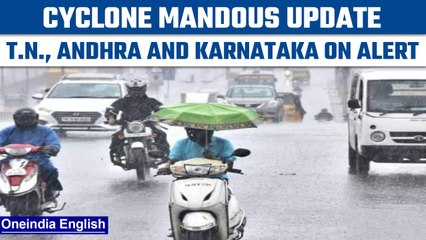 Скачать видео: Cyclone Mandous Update: Red Alert raised in 3 states, 708 moved to shelters | Oneindia News *News