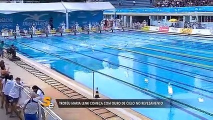 Troféu Maria Lenk começa com medalha de ouro de César Cielo no revezamento