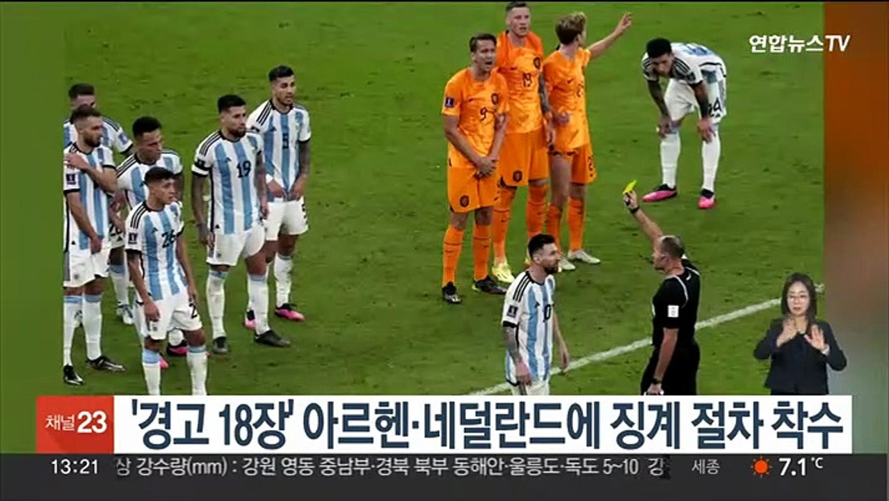 '경고 18장' 아르헨티나·네덜란드에 FIFA 징계 절차 착수