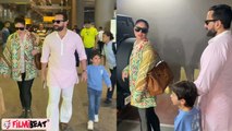 Kareena Kapoor-Saif Ali Khan बच्चों संग Airport पर हुए Spot, Car देख Kareena पर क्यों गुस्साए Saif?