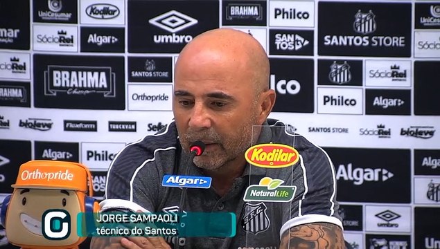 Mesmo eliminado, Sampaoli exalta forma de jogar do Santos diante do Corinthians