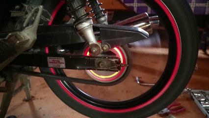 How to make a Motorcycle Chain light up with LED RED