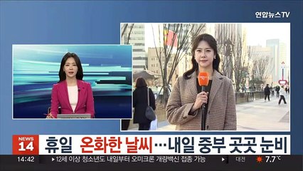 Скачать видео: [날씨] 휴일 온화한 날씨…내일 중부 곳곳 눈비