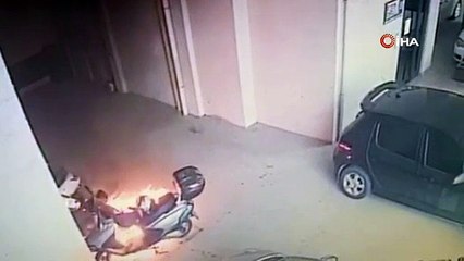 Bursa’da 5 motosiklet alevlere teslim oldu, o anlar kameraya yansıdı