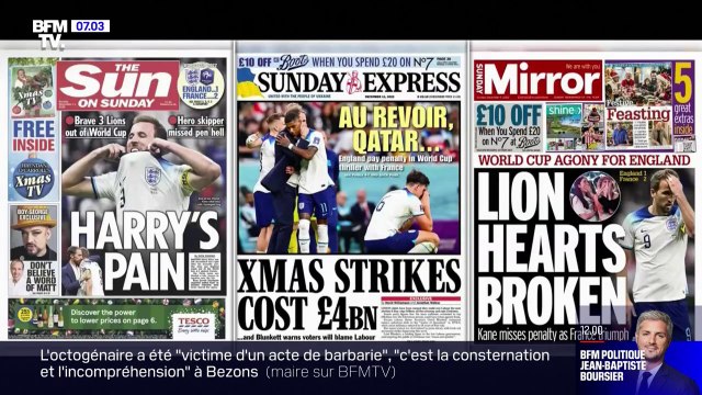 La presse britannique dit au revoir au Qatar après la victoire des Bleus contre l'Angleterre