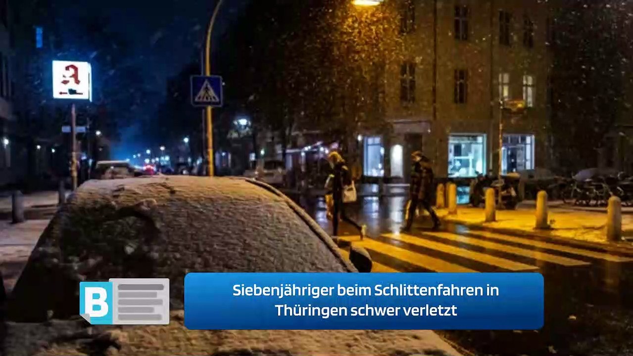 Siebenjähriger beim Schlittenfahren in Thüringen schwer verletzt