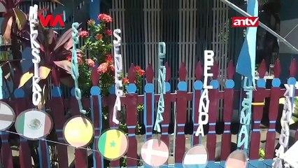 Meriahkan Piala Dunia, Sekujur Kampung Dicat Bendera Peserta