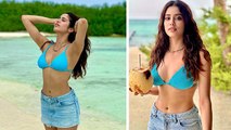 Janhvi Kapoor Maldives Vacation Blue Bralette Bold Look Viral | Boldsky *Entertainment