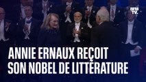 Annie Ernaux reçoit son prix Nobel de littérature et rend hommage à Albert Camus