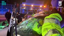 Un hombre de 45 años queda atrapado en su coche tras impactar contra una fachada en San Blas (Madrid)