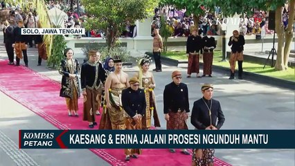 Momen Jan Ethes Malu-malu Beri Selamat untuk Kaesang dan Erina saat Acara Ngunduh Mantu