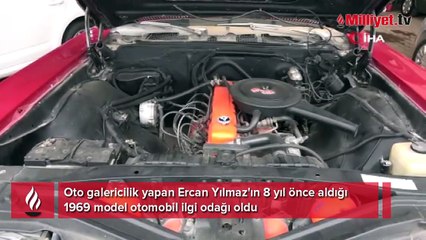 Yarım asırlık aracı ilgi odağı oldu! Gözü gibi bakıyor