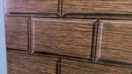 فكرة عبقرية لعمل ديكور بديل الخشب بالجليز وسفنجةالمطبخ(عالم الالوان والديكور)