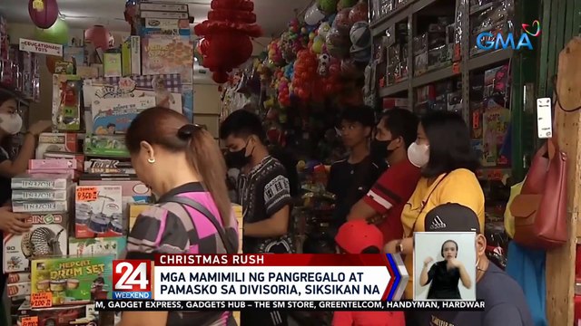 Mga mamimili ng pangregalo at pamasko sa Divisoria, siksikan na | 24 Oras Weekend